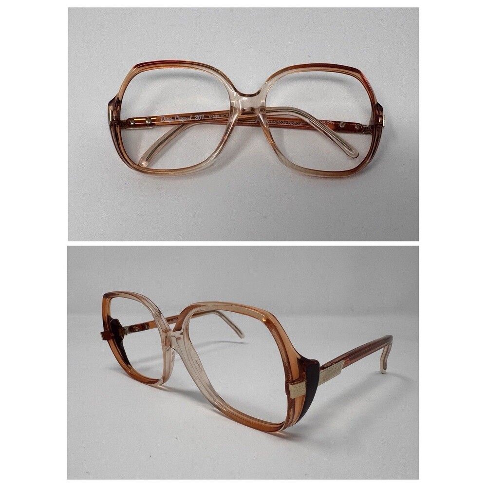 Vintage American Optical AO207 Eyeglass Frames Only 50-17-130 Amber USA